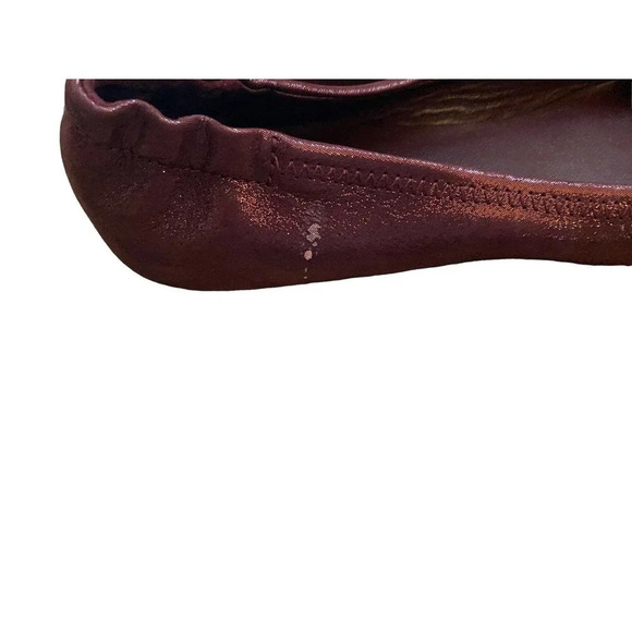 Tory Ballerina Flats Maroon Burgundy Casual Leather US 6.5 M Slip-on Boho - Picture 11 of 11